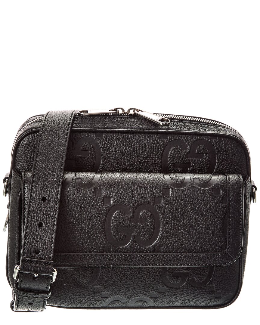 Gucci Small Jumbo Gg Leather Crossbody Men's Black | eBay