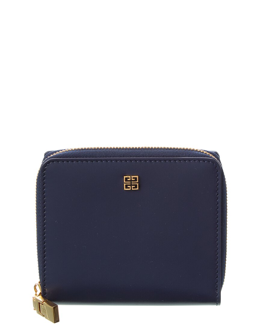 Givenchy 4g Small Leather Coin Purse In Blue