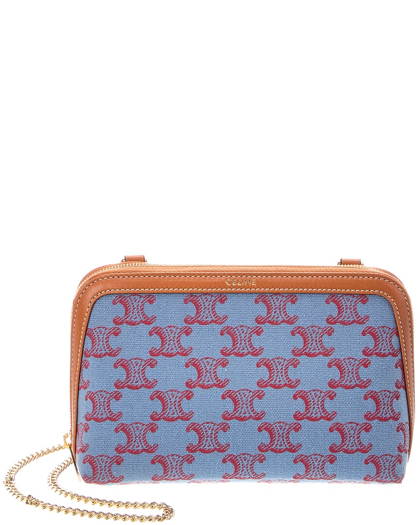 Celine Canvas Crossbody In Blue