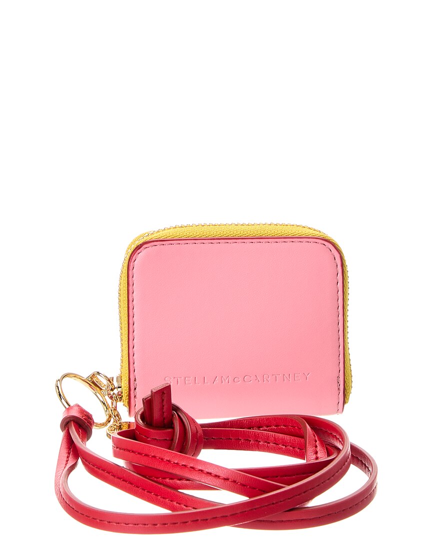 Stella Mccartney Logo Card Holder In Pink