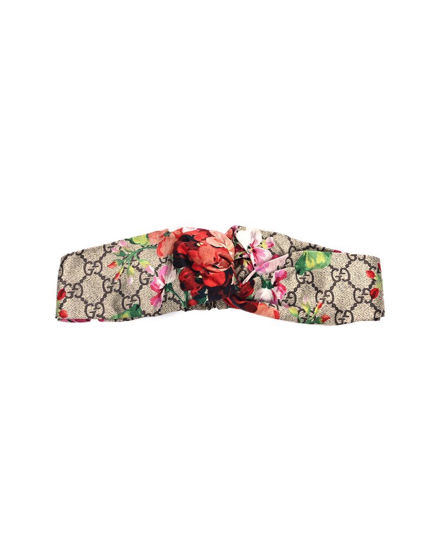 Gucci Silk Monogram Blooms Print Headband (authentic Pre-loved)