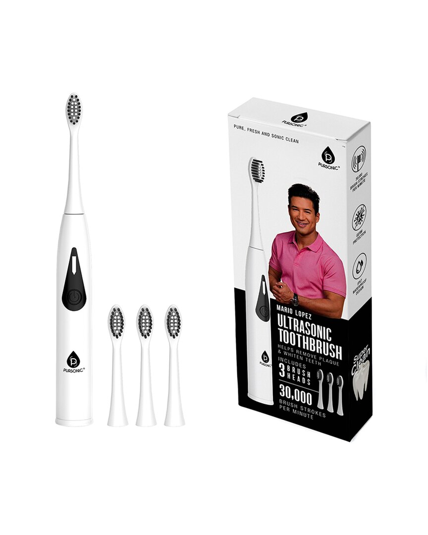Pursonic Men's Mario Lopez Triple-head Electric Toothbrush
