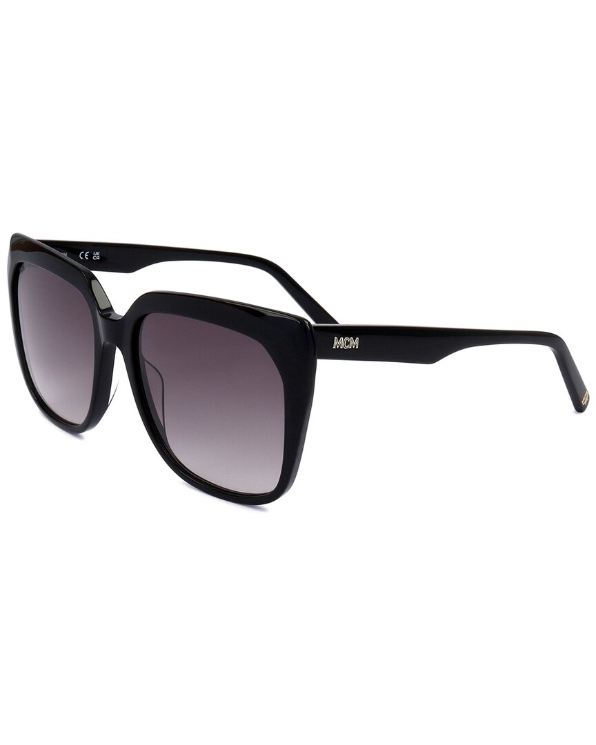 Shop Mcm Women's 701s 57mm Sunglasses In Black