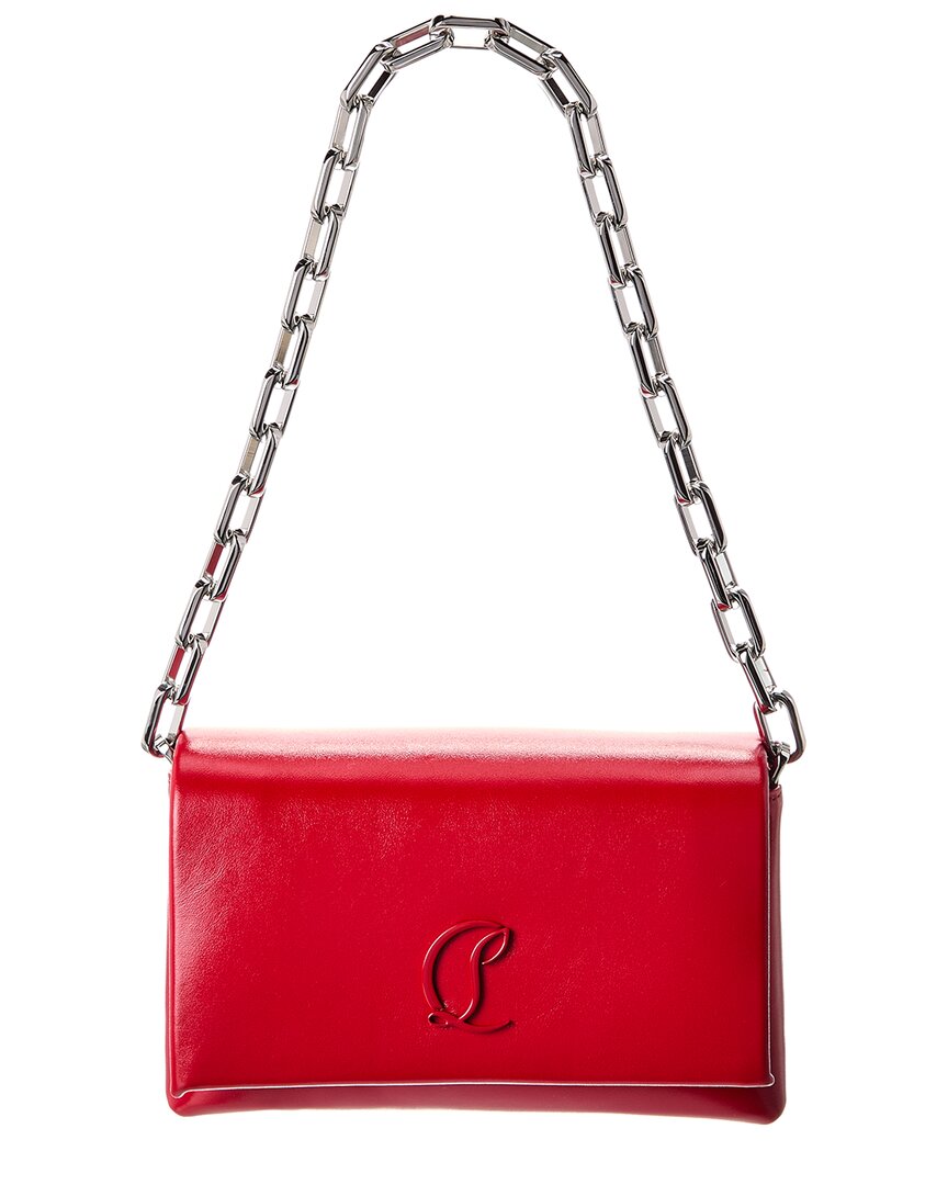 Christian Louboutin Loubi54 Leather Shoulder Bag In Red