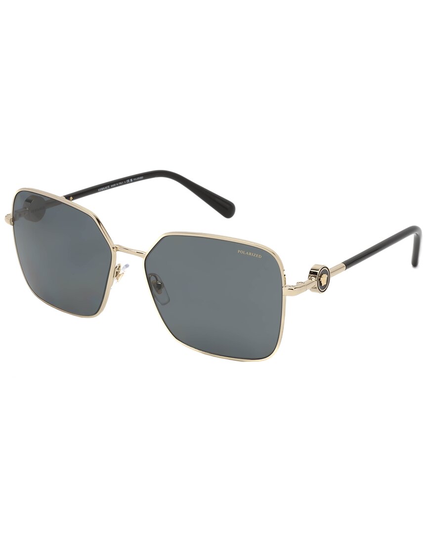 Versace Women's Ve2227 59mm Polarized Sunglasses In Gold