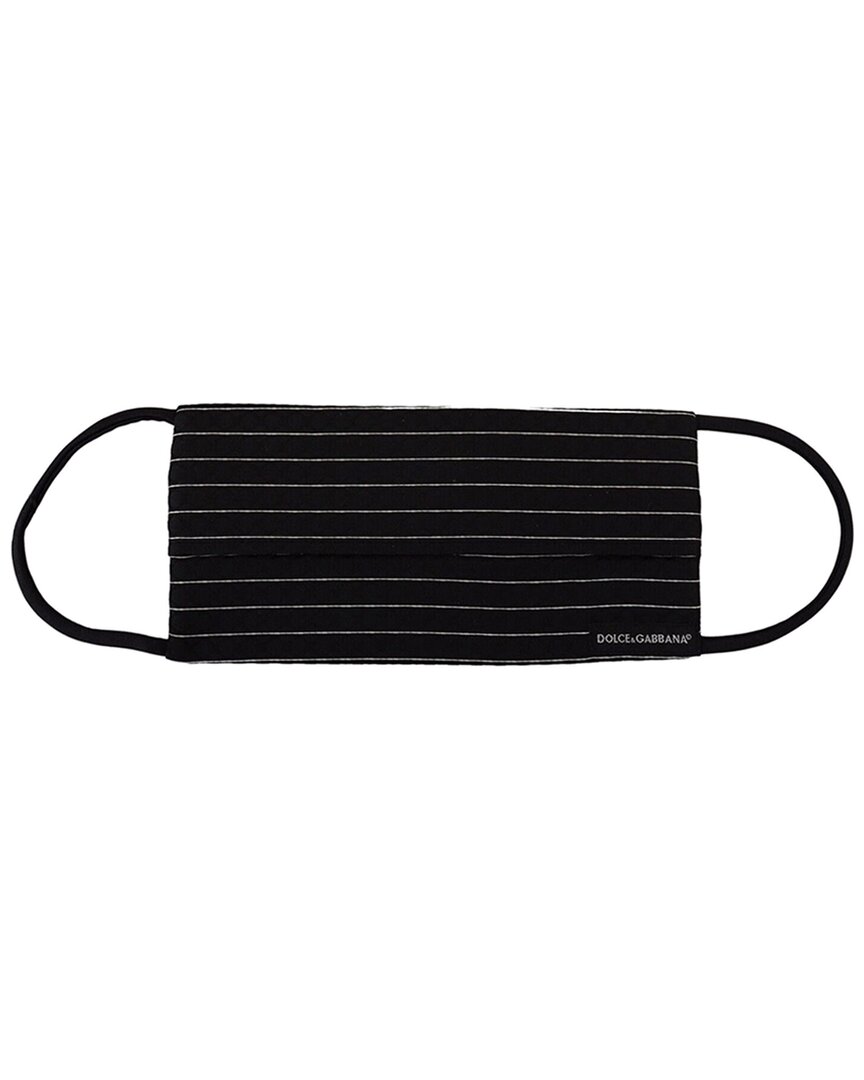 Dolce & Gabbana Elegant Striped Silk Blend Face Mask