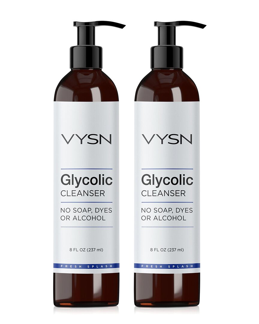 Vysn Unisex 8oz Glycolic Cleanser - No Soap, Dyes, Or Alcohol - 2 Pack