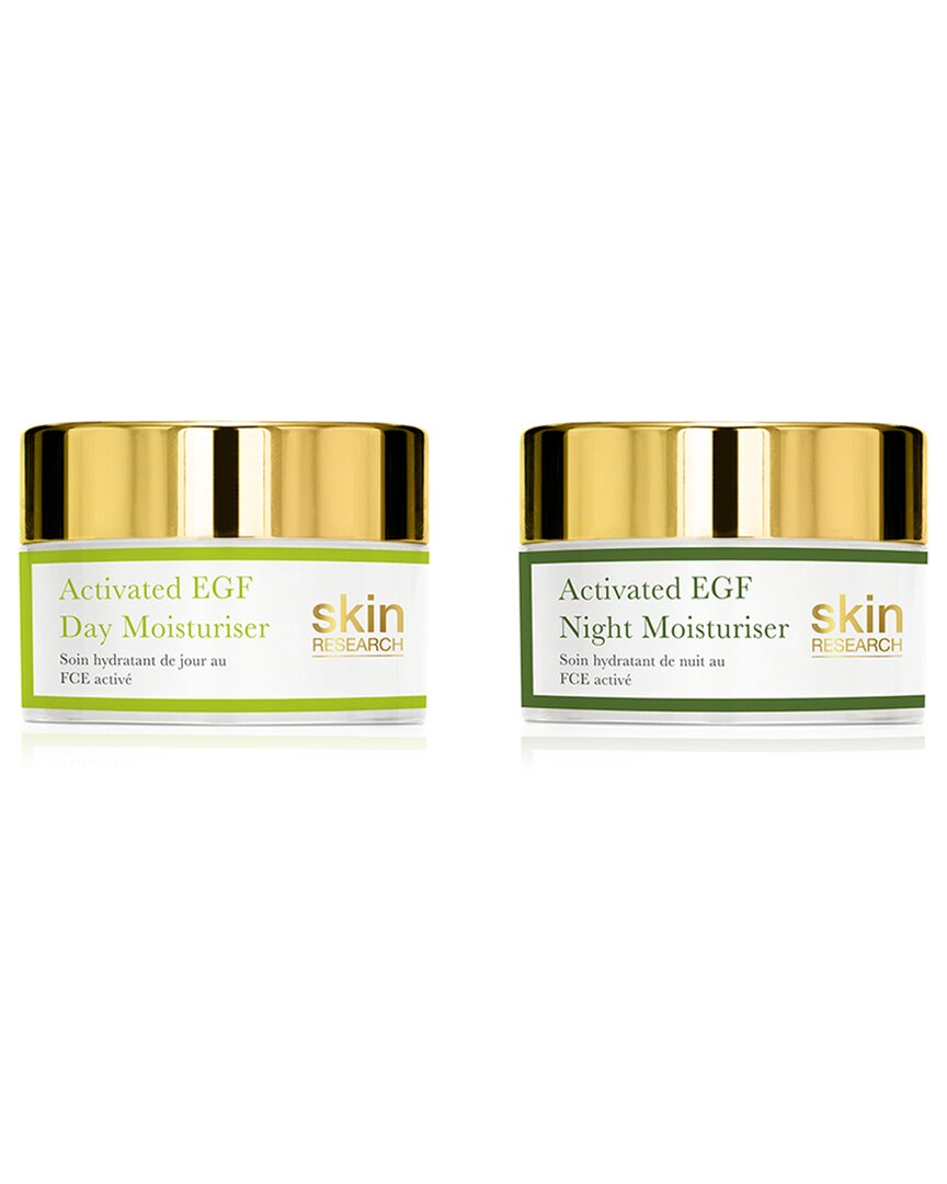 Skin Research Unisex 3.2oz Anti-aging Activated Egf Day & Night Moisturiser Gift Set