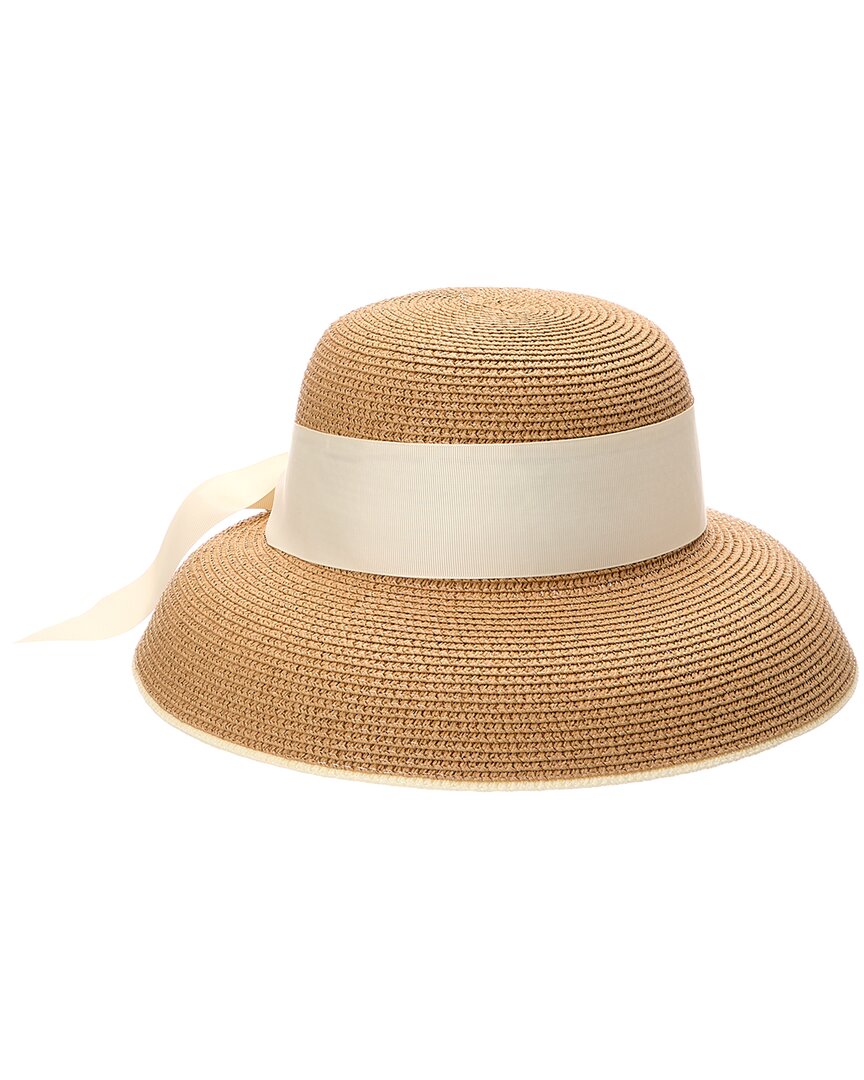 Surell Accessories Audrey Straw Sun Hat In Brown