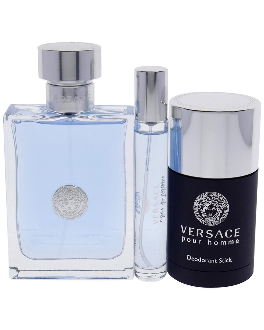 Versace Pour Homme Dylan Blue by Gift Set -- 3.4 oz Eau de