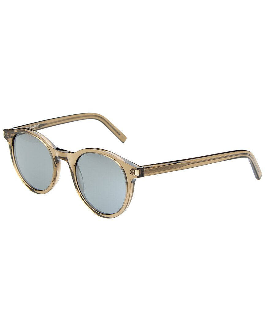 Saint Laurent Unisex Sl342 49mm Sunglasses In Brown