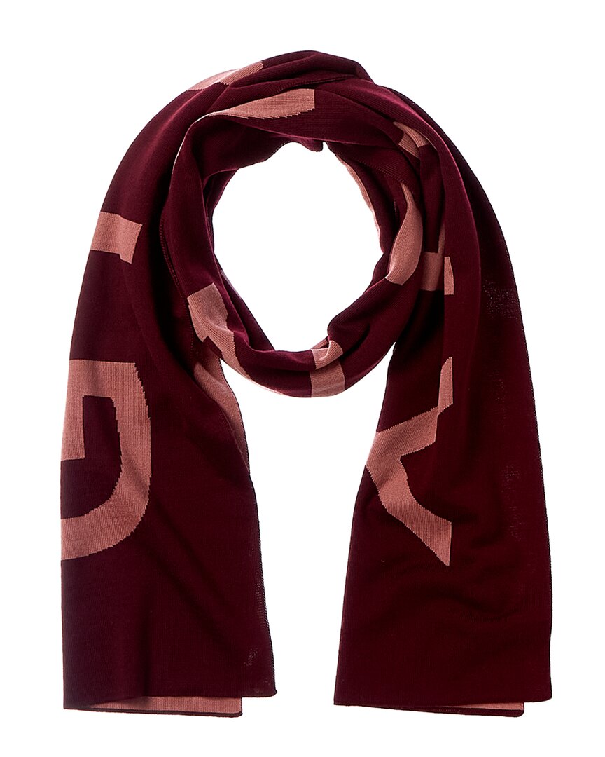 Givenchy Jacquard Wool Scarf In Red
