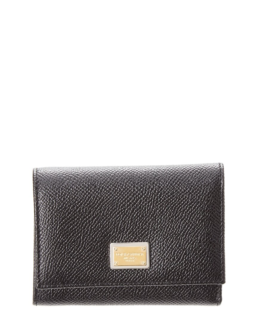 Dolce & Gabbana Dauphine Leather Flap Wallet