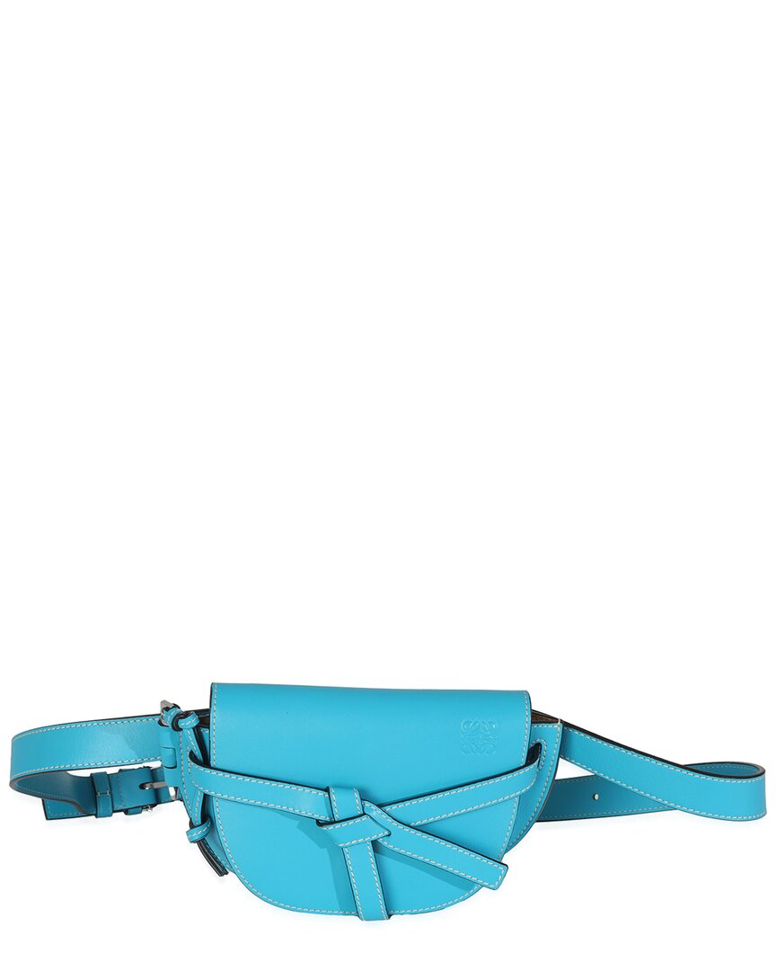 Loewe Blue Leather Mini Gate Belt Bag (authentic Pre-loved)