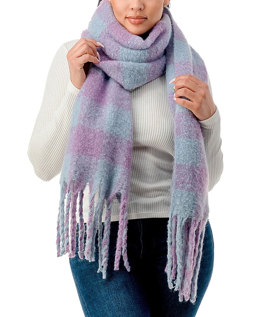 Marcus Adler Plaid Scarf In Blue