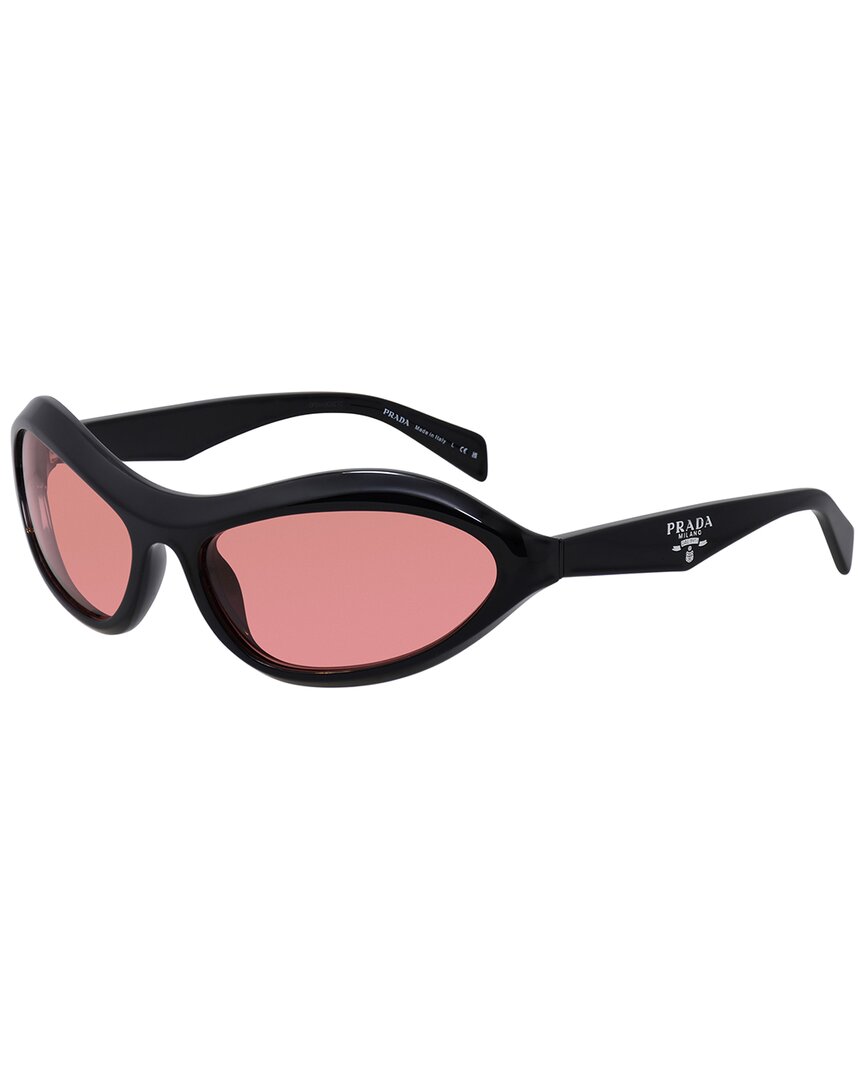 Prada Women's Black/Pink Pra20s 61Mm Sunglasses