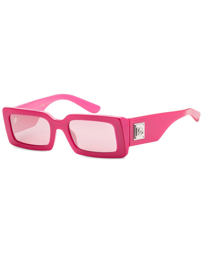 Shop Dolce & Gabbana Women's Dg4416 53mm Sunglasses In Pink