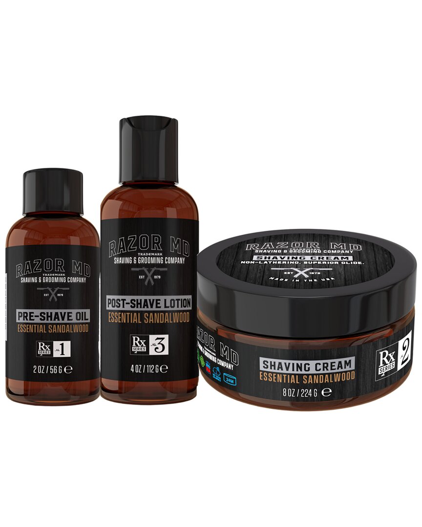 Razor Md Unisex 14oz Shaving Bundle & Gift Set - Sandalwood