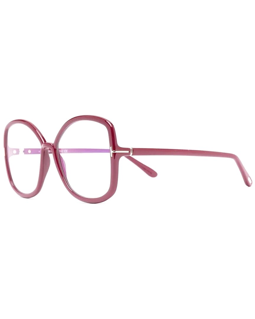 Tom Ford Eyeglasses Butterfly Full Rim, Pink Frame And Clear Demo Lenses Lens Ft5845-b074 In Pink
