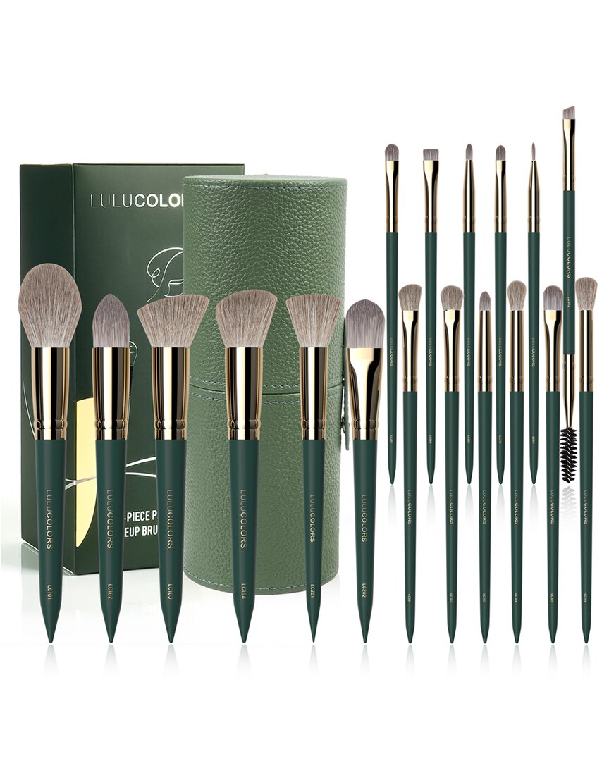 Lulucolor 18pc Makeup Brush Set With Cylinder
