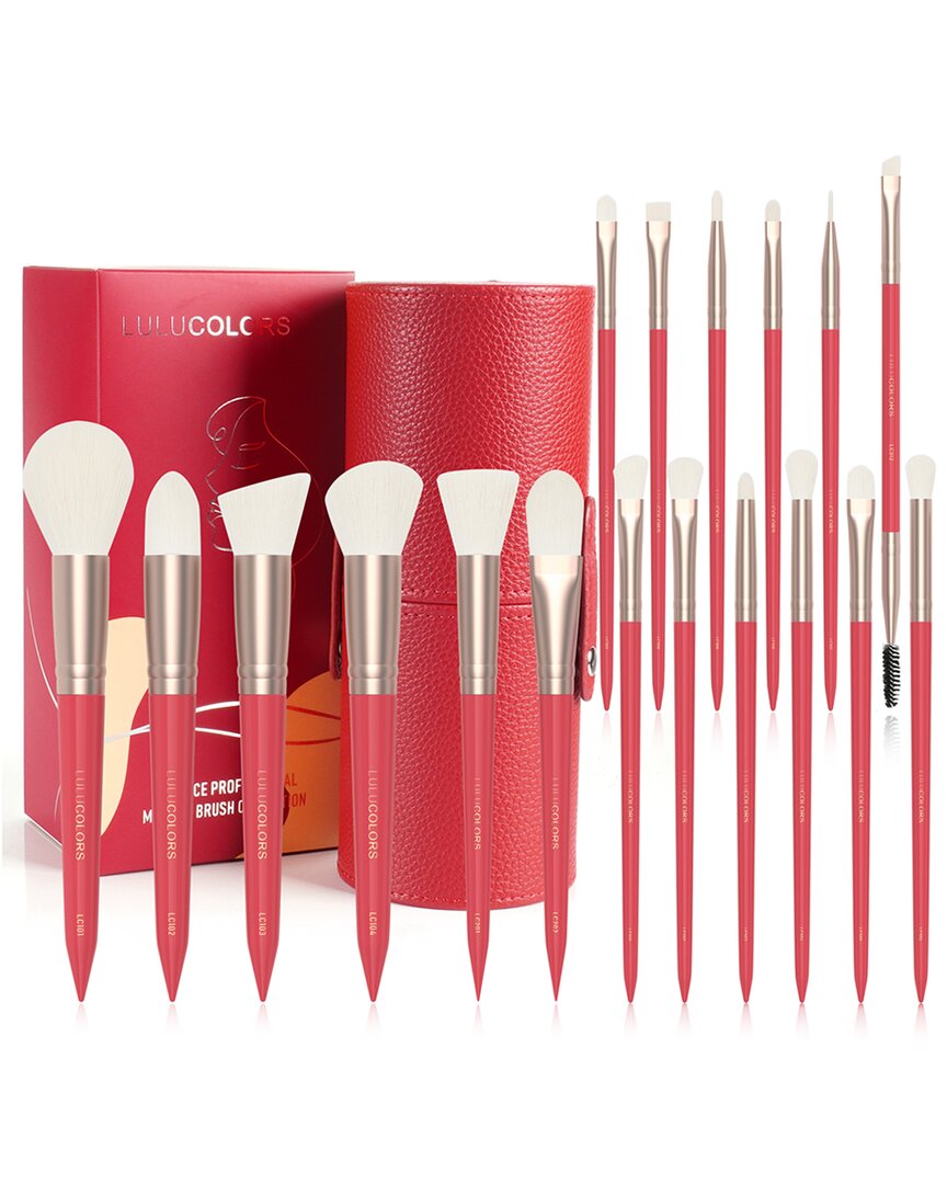 Lulucolor 18pc Makeup Brush Set With Cylinder