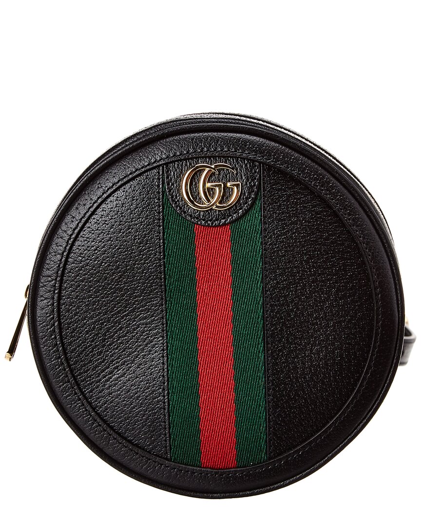 Gucci Ophidia Mini Leather Backpack In Black