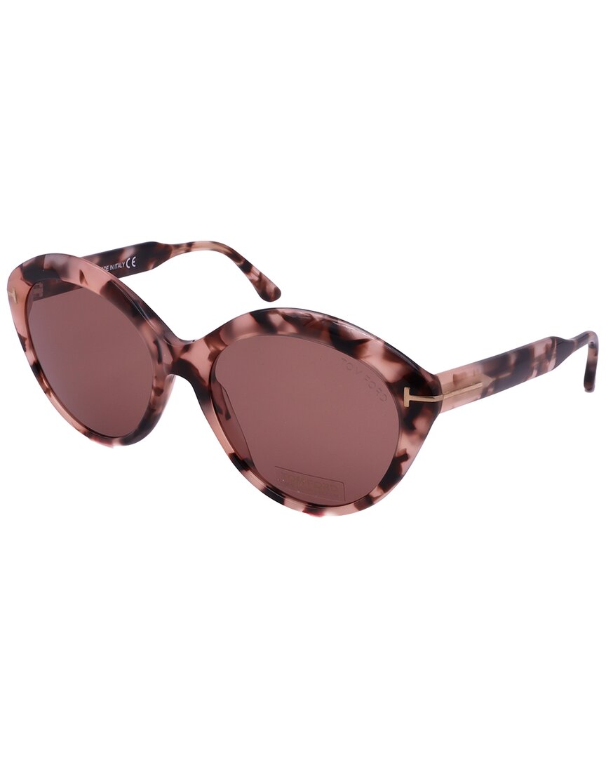 Tom Ford Women's Ft0763/s 56mm Sunglasses In Pink