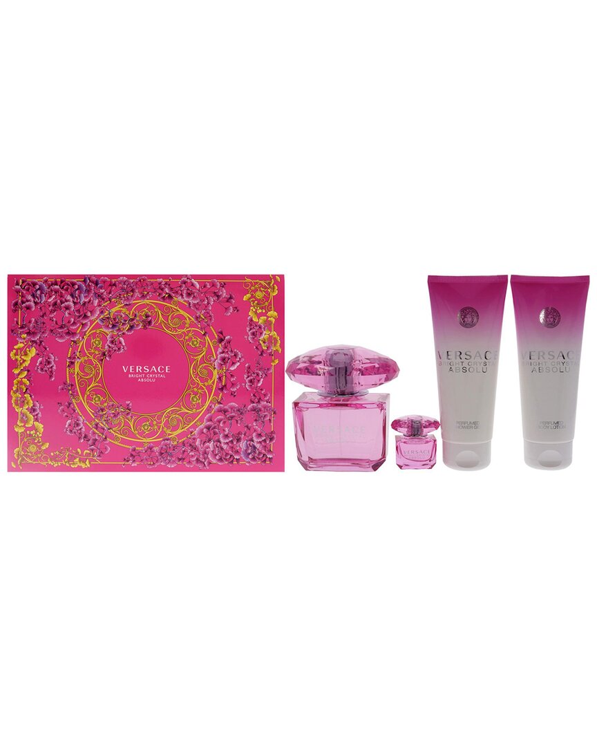 Versace Women's Bright Crystal Absolu 4pc Gift Set