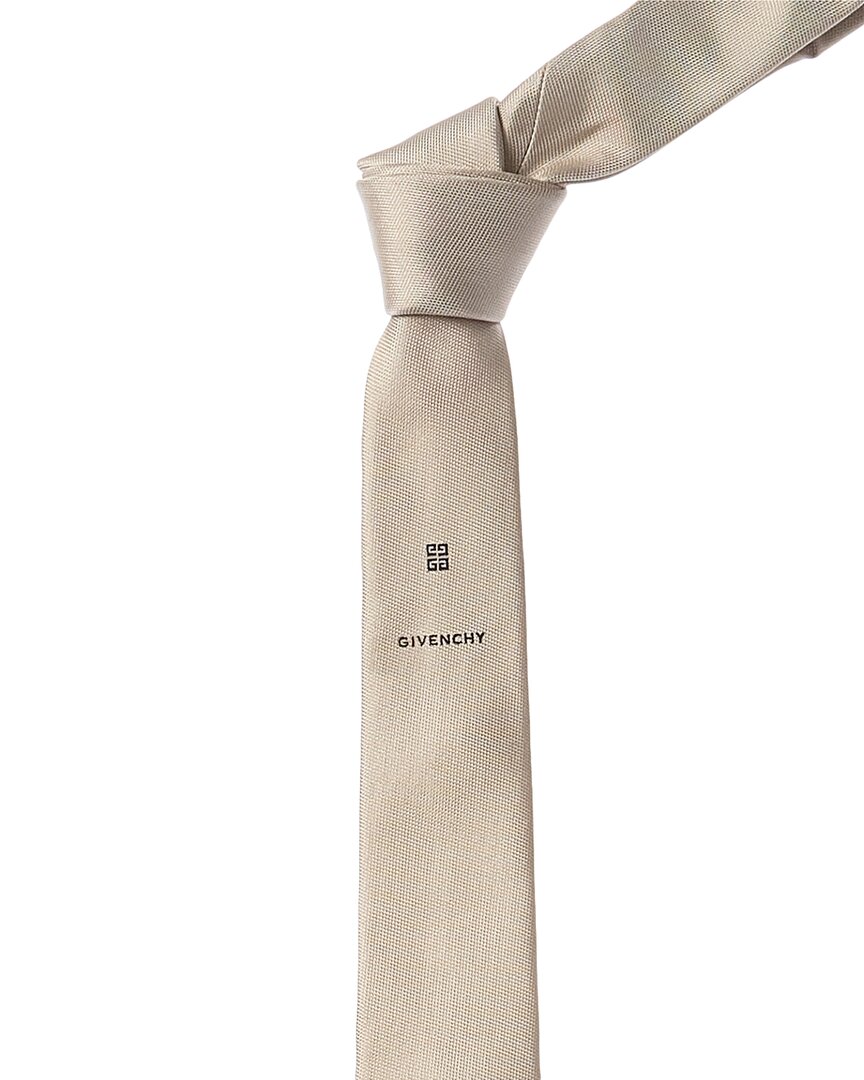Givenchy Clay & Black 4g Jacquard Silk Tie