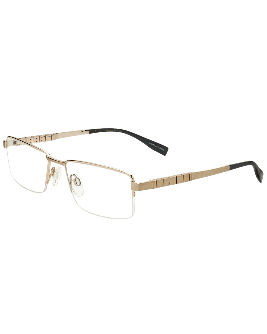 Trussardi Men's Vtr006s 54mm Optical Frames In Gold