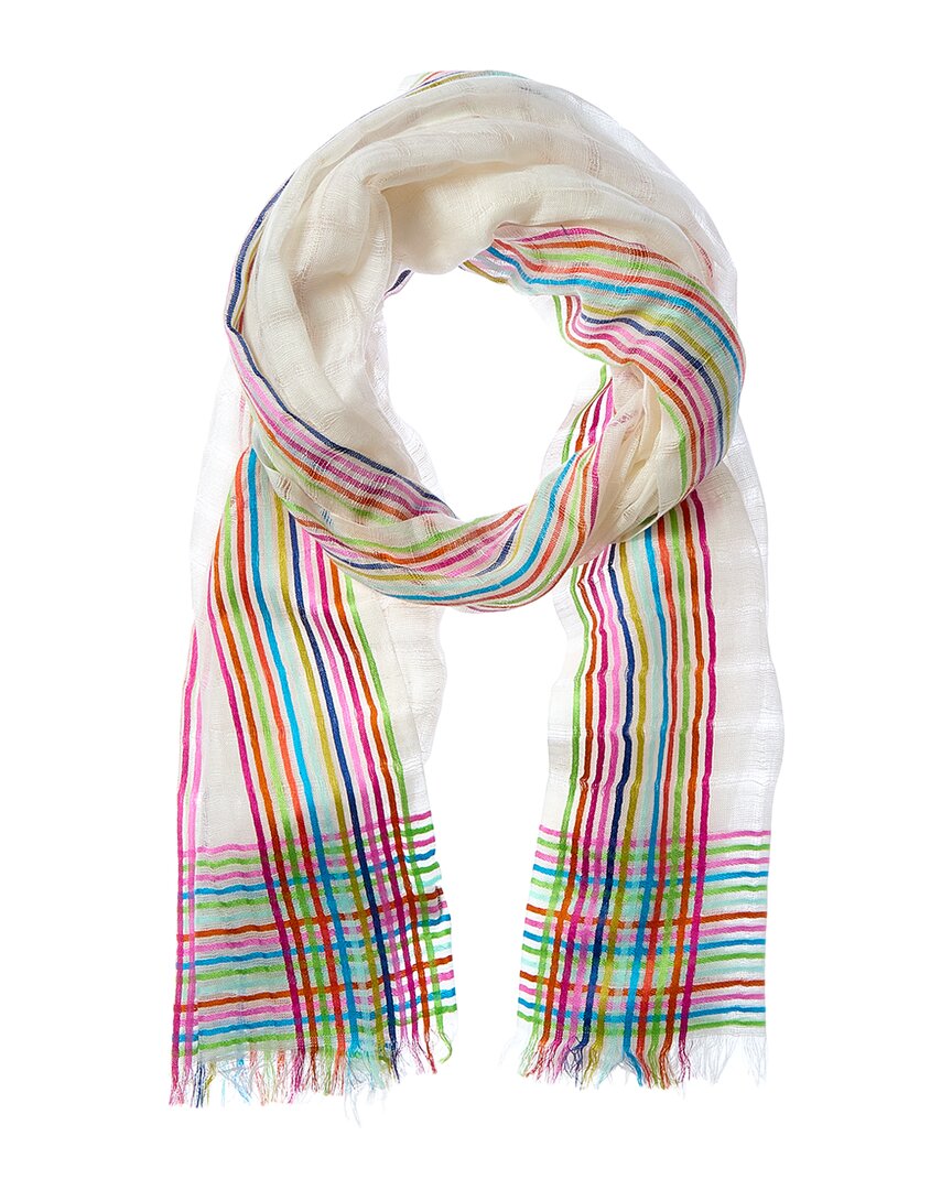 Echo Woven Oblong Silk-blend Scarf In Multi