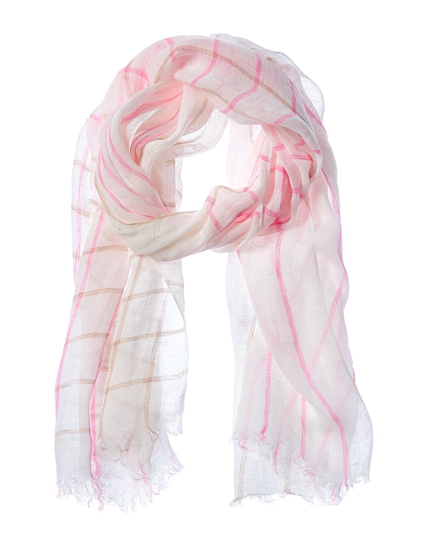 Echo Woven Oblong Linen Scarf