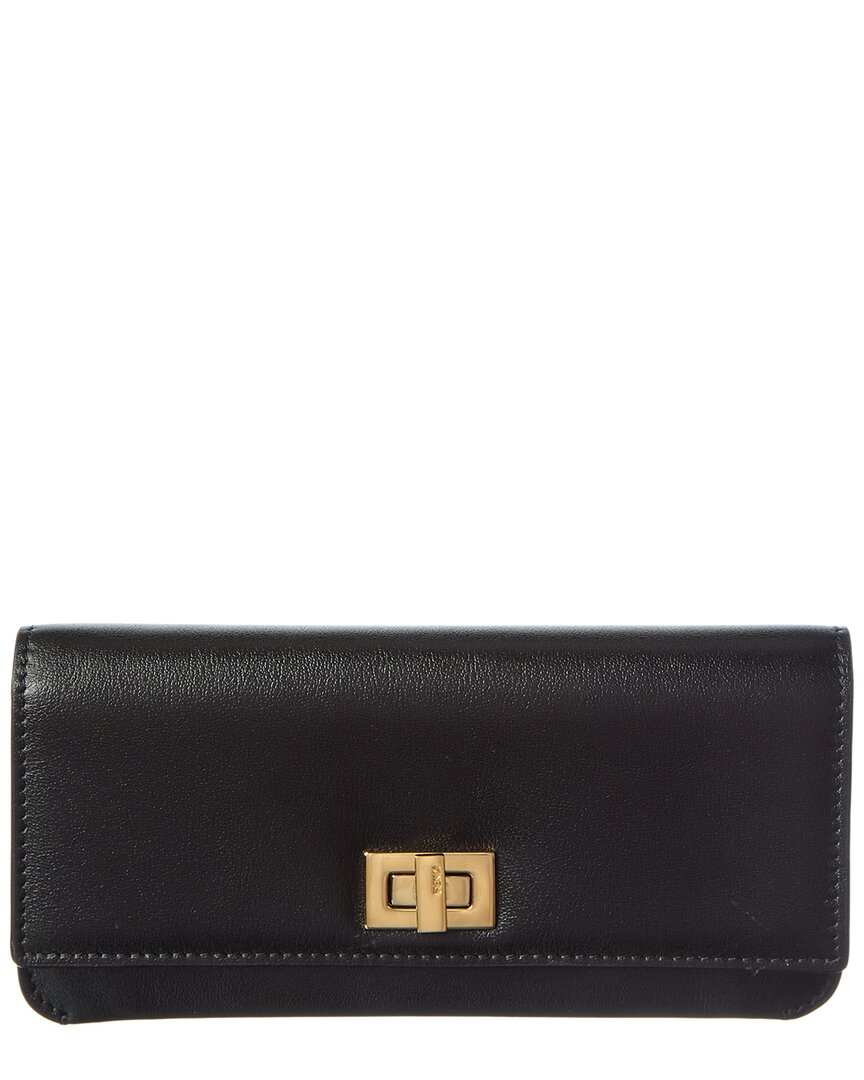 Fendi Gold/Brown Way Leather Continental Wallet
