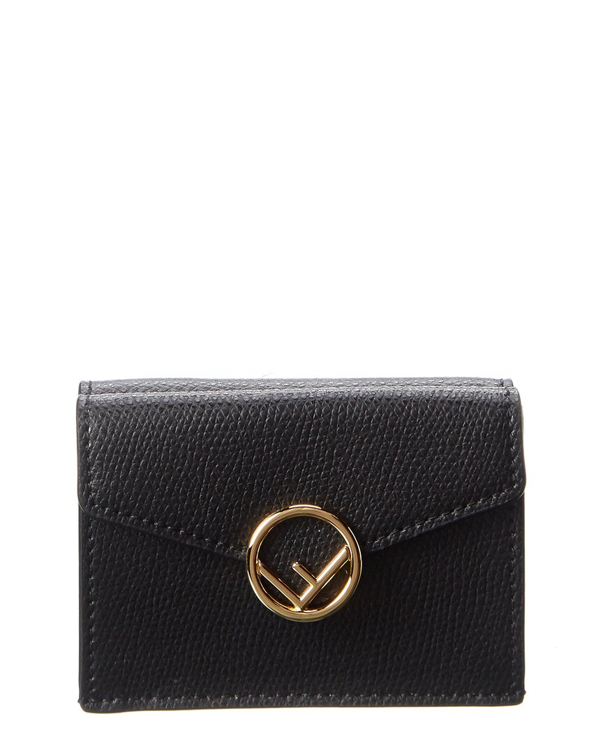 Shop Fendi Ff Leather Wallet In Black