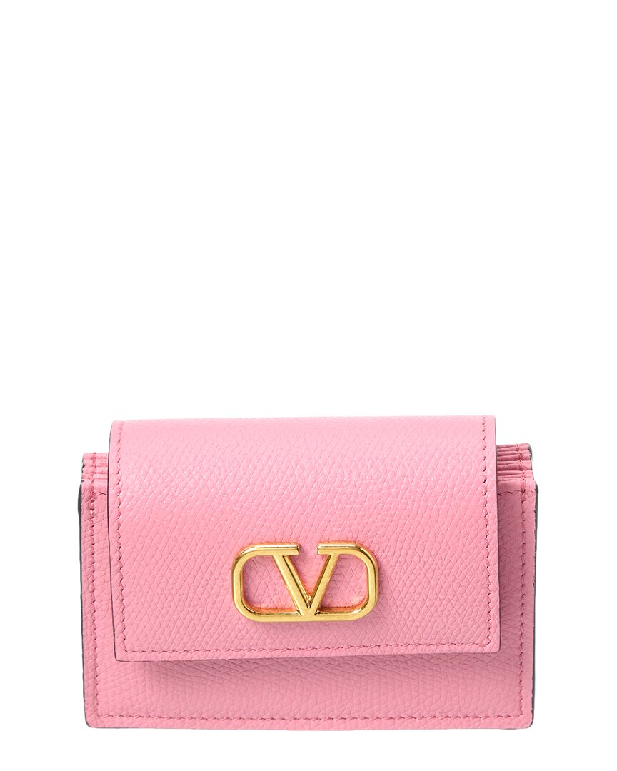 Valentino Garavani Valentino Vlogo Signature Leather Card Holder