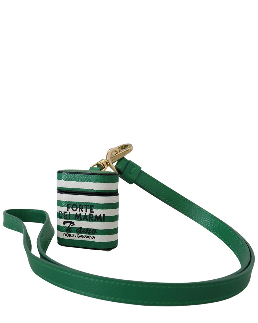 Dolce & Gabbana Elegant Leather Airpods Case - Lush Green