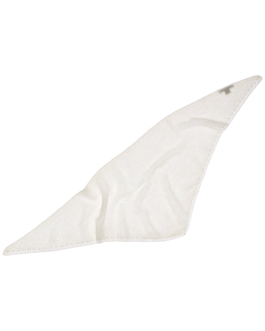 Sofia Cashmere Sofiacashmere Links Stitch Cashmere Bandana In White