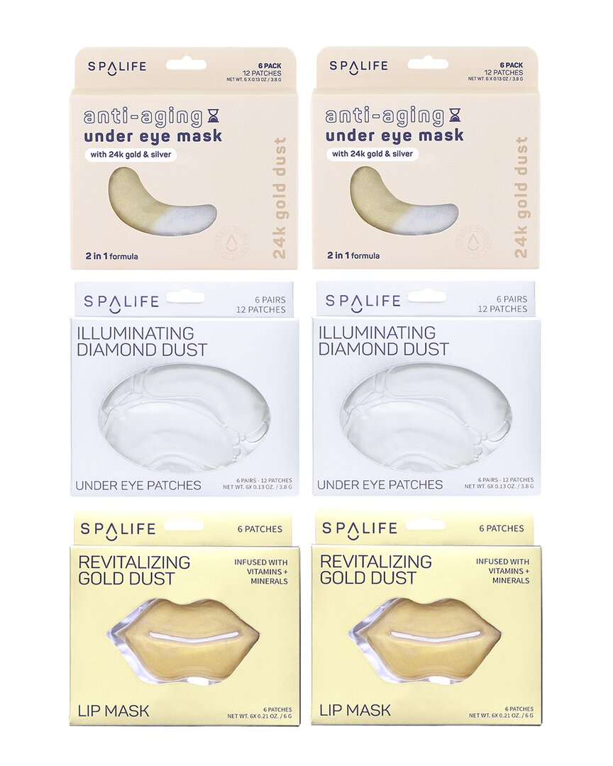 Spa Life Women's Undereye & Lip Masks In White