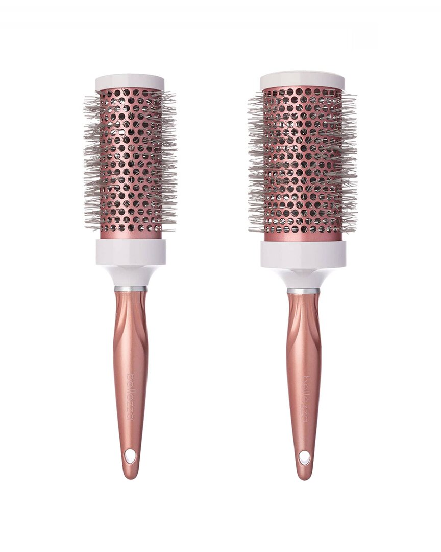 Bellezza 2.4in & 3in Ionic Ceramic Thermal Brush Set In White