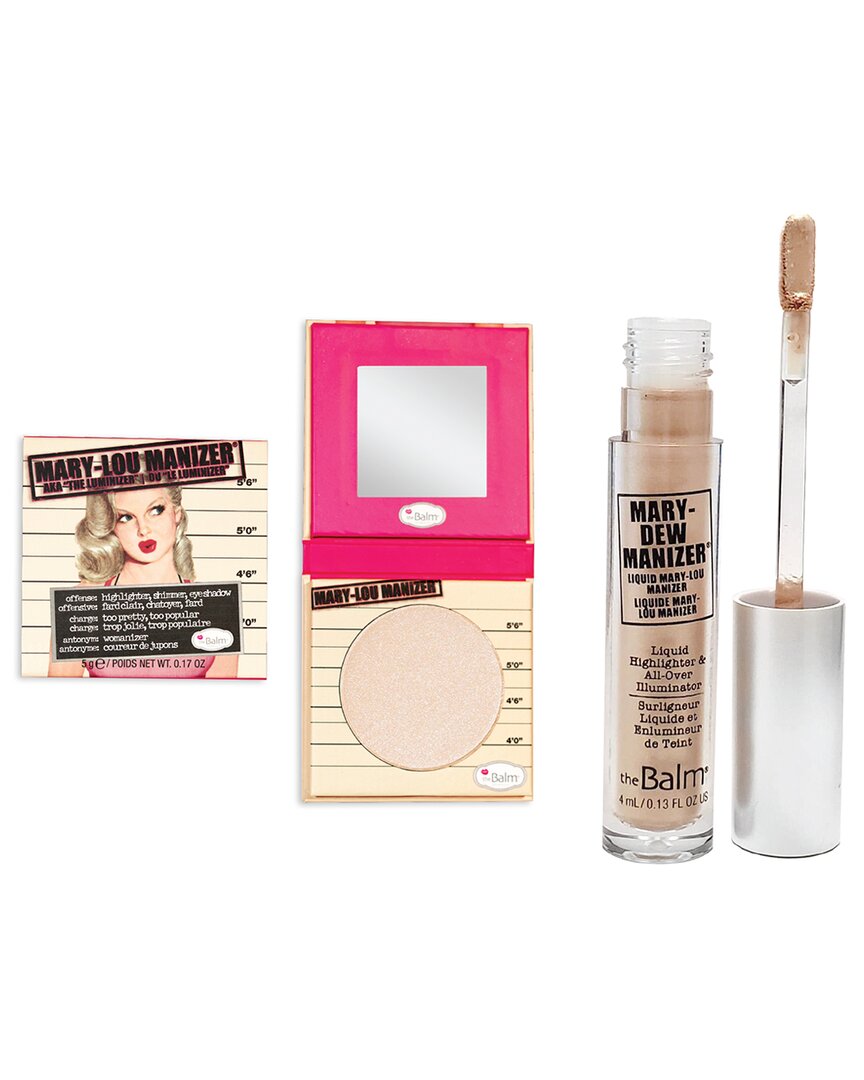 The Balm Thebalm Mary Dew/ Mary Lou Manzier Liquid & Powder Highlighter Set