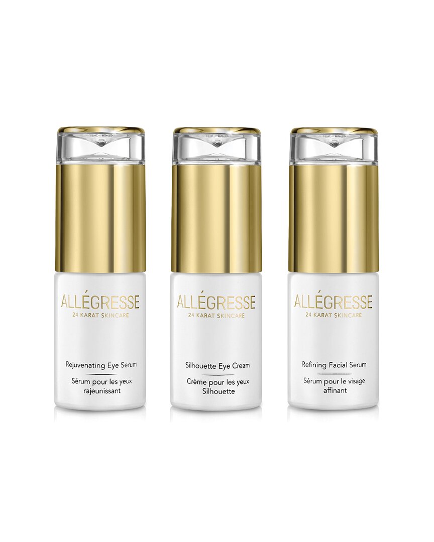 Allegresse 24k Eye Cream + Eye Serum + Facial Serum 3pc Set
