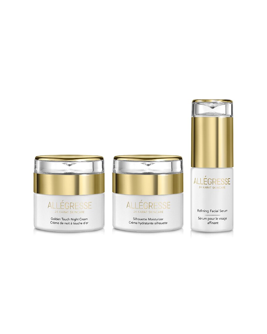 Allegresse 24k Moisturizer + Night Cream + Facial Serum 3pc Set
