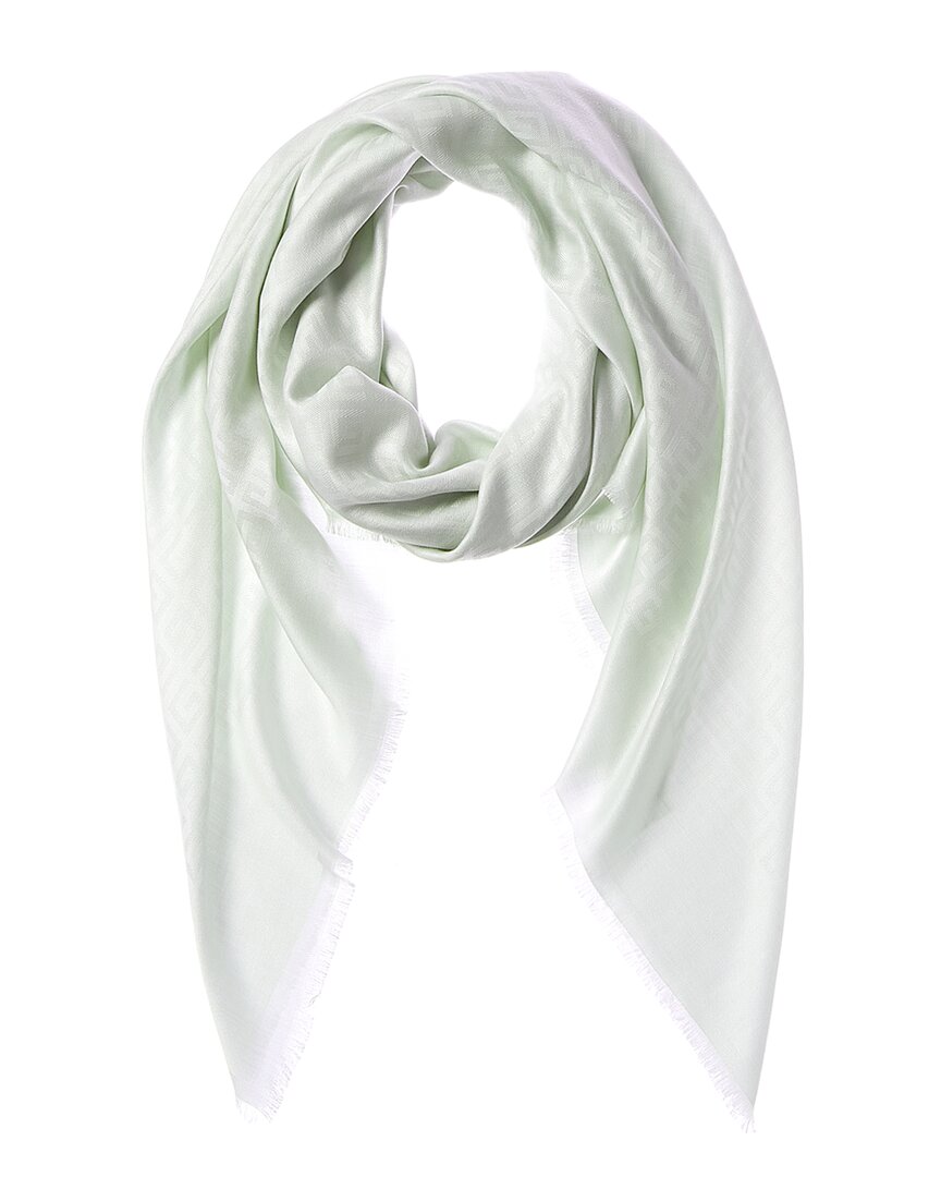 Givenchy Silk & Wool-blend Scarf In Green