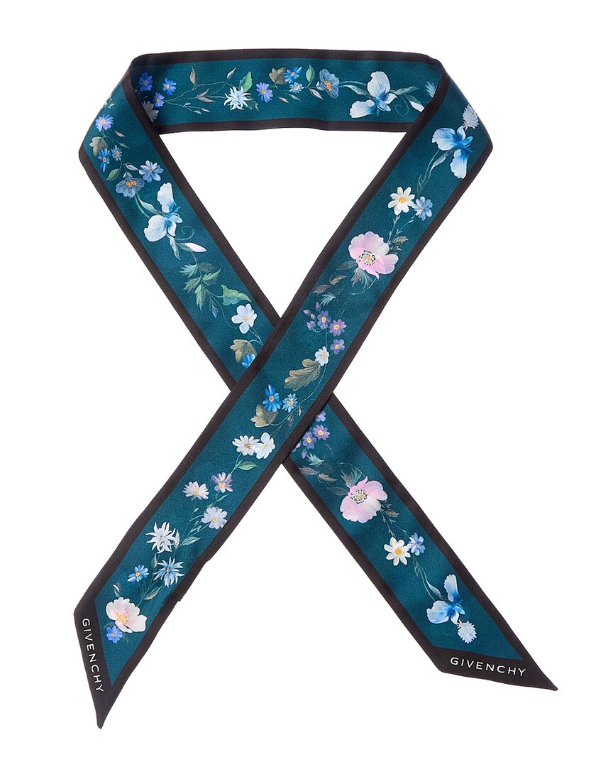 Givenchy Silk Scarf In Blue