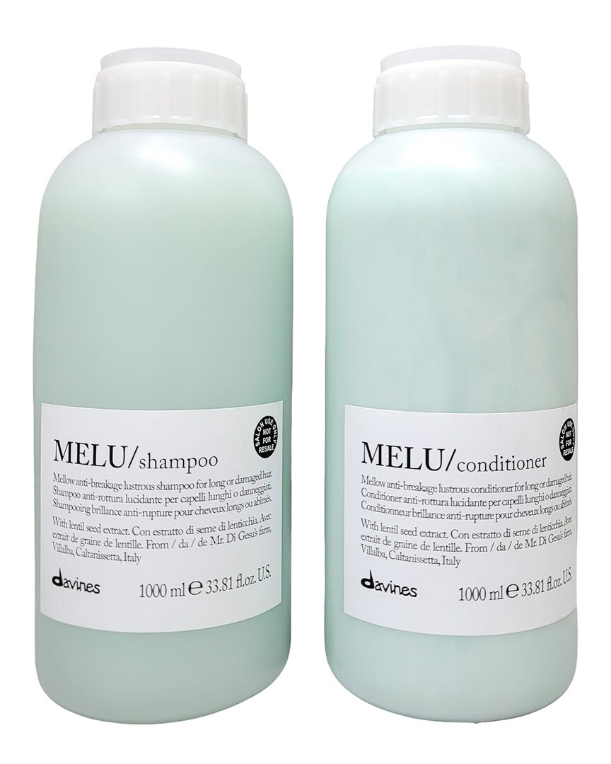 Davines Unisex 2 X 33.8oz Melu Anti-breakage Shampoo & Conditioner Liter Duo
