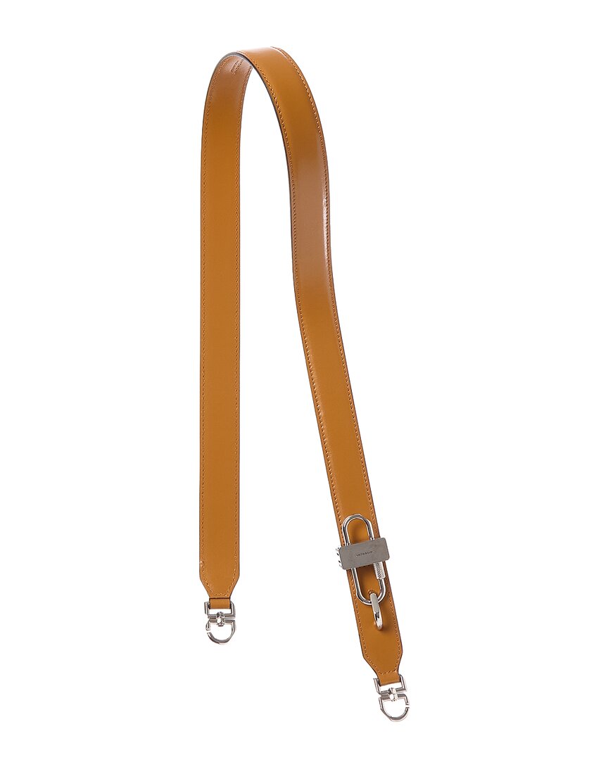 Givenchy Lock Leather Shoulder Strap In Brown