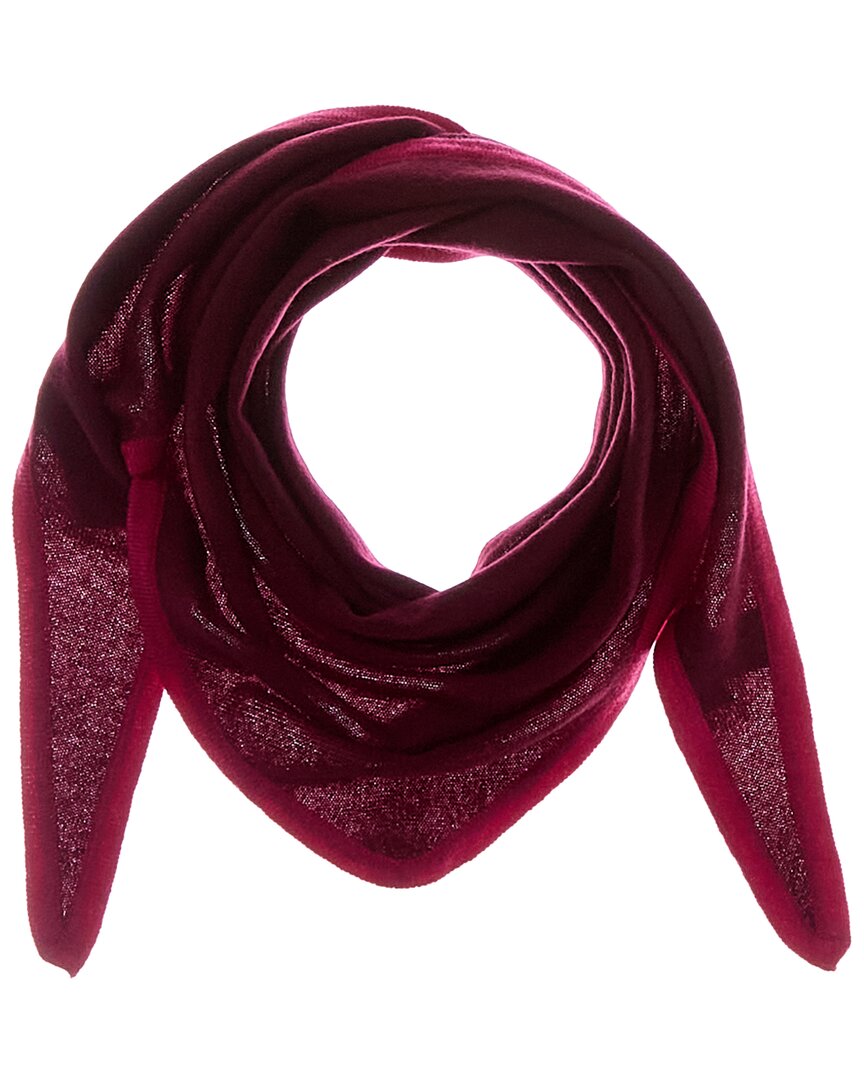 Forte Cashmere Triangle Cashmere Scarf In Red