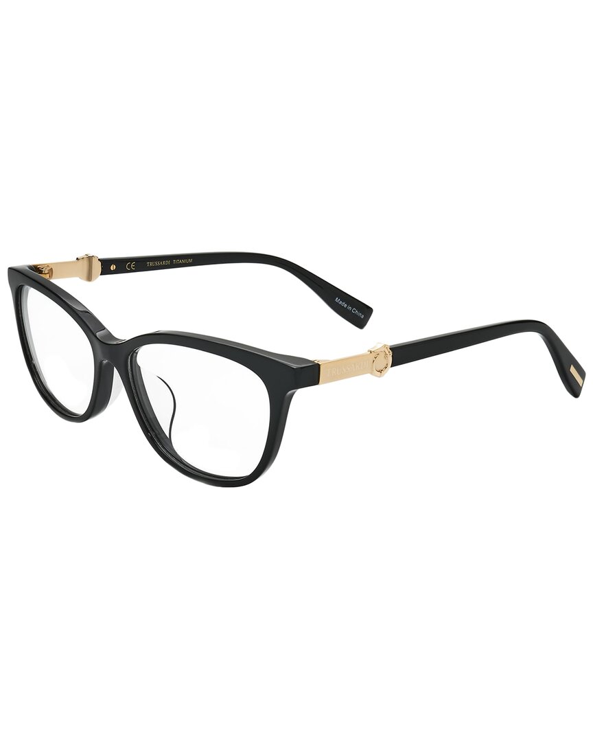 Trussardi Women's Vtr316f 54mm Optical Frames In Black