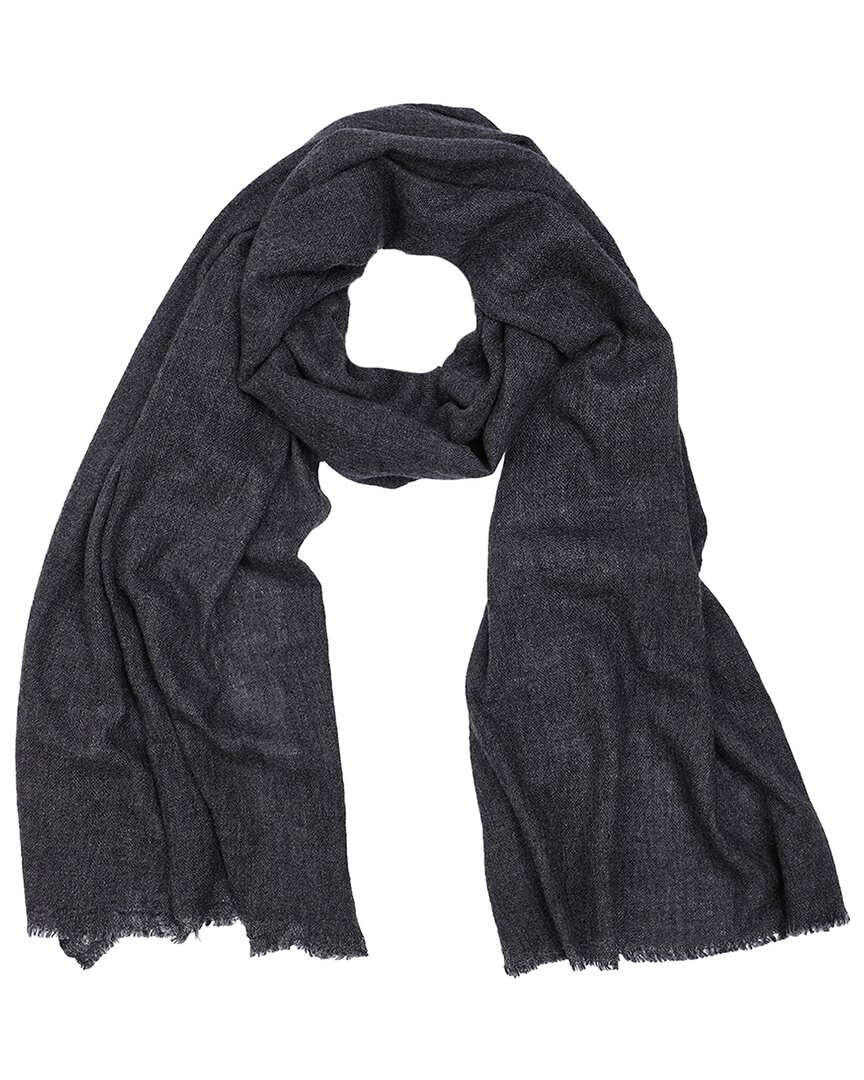 Saachi Delicate Wool-blend Scarf In Black
