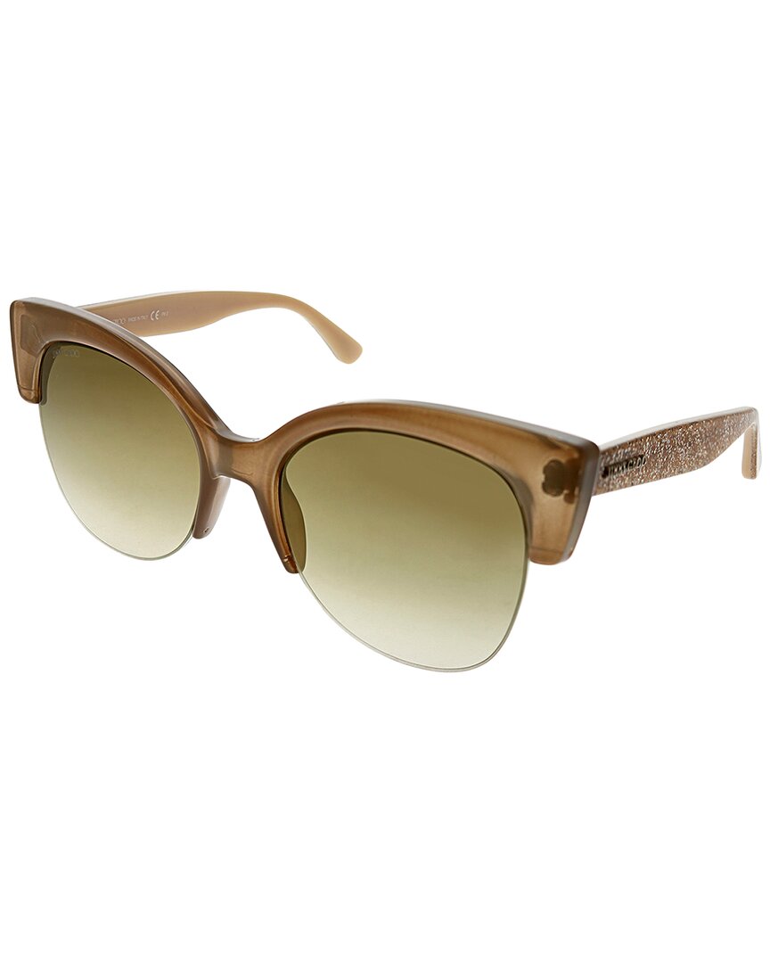 Jimmy Choo Women's Oval 56mm Sunglasses In Brown